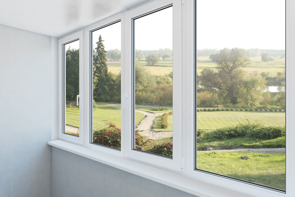 A nice greenery view outside the window of a house