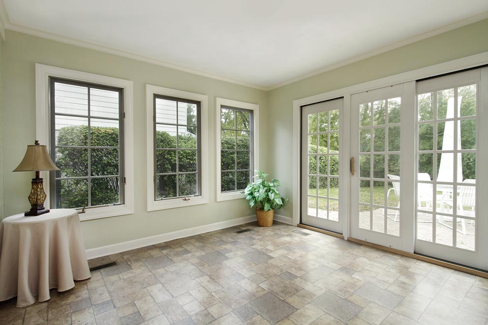 A clean-looking window of a house with simple interior design